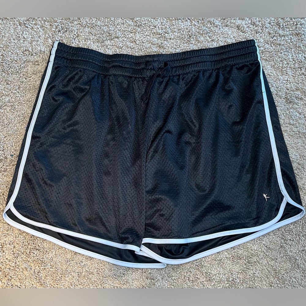 Danskin Black Women's Athletic Shorts with White Trim